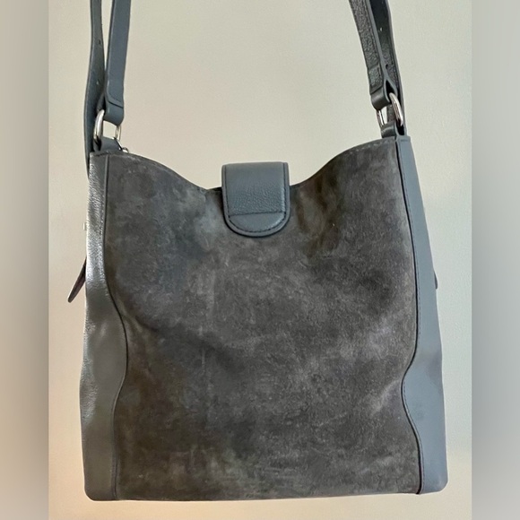 Talbots | Suede Hobo Bag | Storm Grey | Adjustable Strap - Picture 2 of 5